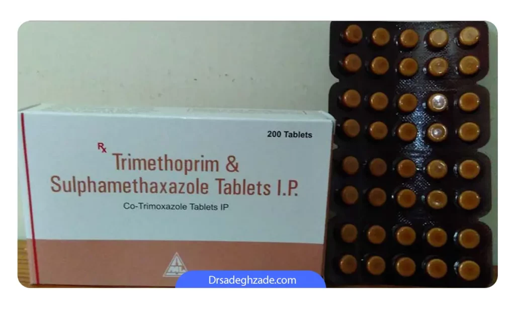 عکس قرص آنتی بیوتیک Trimethoprim-sulfamethoxazole برای عفونت ادراری